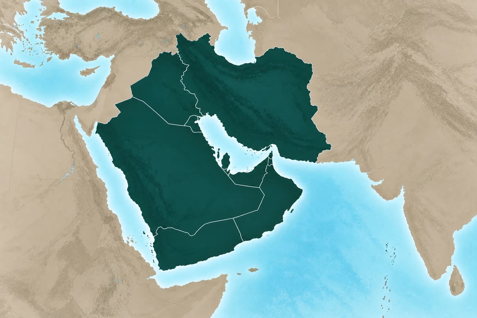 The Gulf, Iran, and Iraq — the region Gulf/2000 covers